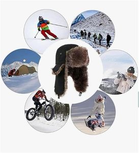 Sombrero para invierno Gorro de invierno Mujeres Hombres Unisex Fleece Trapper Hat Frío a prueba de viento Forrado Casual Trapper - Product Image 3