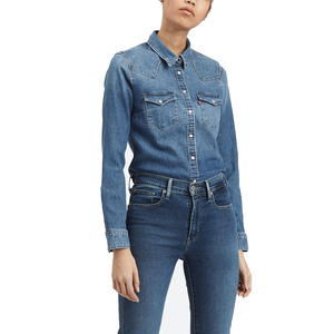 เสื้อโค้ทกางเกงยีนส์ขาสั้นสำหรับผู้หญิงเสื้อแจ็คเก็ตยีนส์สำหรับฤดูใบไม้ผลิ-ฤดูใบไม้ร่วง - Product Image 5