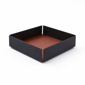 Plateau en cuir PU fait main de luxe, base en velours, haute qualité, design de poignée personnalisable pour les fruits secs, cadeau - Product Image 5