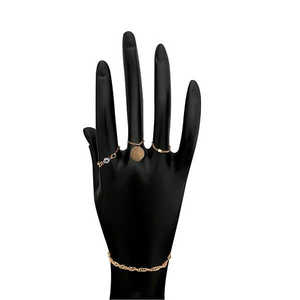 Conjunto de joyería fina Urthn Anillos y pulsera chapados en oro 1502320 - Product Image 1