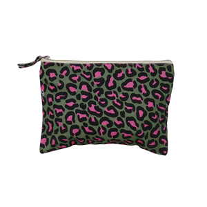 Bijoux en toile de coton biologique recyclé conçu sur mesure sac à cosmétiques fil pour femmes fermeture ouverte accessoire de mode personnalisé - Product Image 2