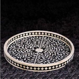 Plateau de service en os Art Déco de luxe avec incrustation naturelle de qualité supérieure pour les occasions spéciales de mariage, Ramadan et Eid - Product Image 6