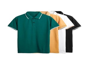 Hombres 100% algodón manga corta para Polo camisetas estilo de moda marca antiarrugas Poloshirts con bordado Technics precio - Product Image 1