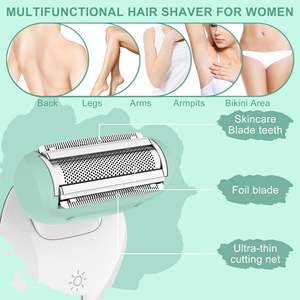 Rasoir électrique sans fil pour femme, rasoir humide/sec et tondeuse pour le corps, les jambes, les bras et les aisselles, pour le rasage de la ligne du bikini - Product Image 5