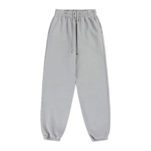 Pantalon de survêtement personnalisé pour hommes en coton épais pantalon décontracté à jambes larges tissu en toile teint uni taille moyenne motif droit vente de gros - Product Image 1