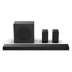 Barre de son Hisense série Ax 5.1.4, 6 haut-parleurs, caisson de basses 12 pouces à large bande, sans fil, 600W pour DTS X, USB Toslink - Product Image 1
