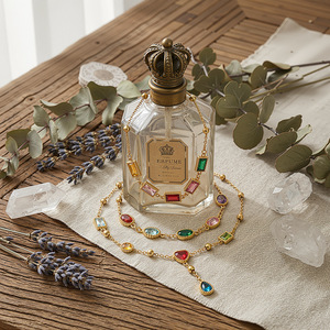 Chevillères Bohèmes en Acier Inoxydable Plaqué Or 18K avec Zircons Colorés, Émeraudes et Rubis Taillés, Bijoux Anti-ternissement - Product Image 2