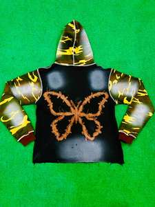 Survêtements à capuche imprimés en coton 100% de haute qualité pour hommes, logo personnalisé, vêtements de sport décontractés, respirants, séchage rapide, hiver - Product Image 3