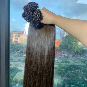 Extension de cheveux vietnamiens bruts de qualité supérieure kératine pointe plate #3 couleur vente en gros fabrication de cheveux humains prix 60cm Super - Product Image 1