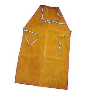 Tablier de soudage en cuir robuste personnalisé avec anti-coupure Tablier de travail antistatique en cuir fendu résistant aux flammes Sangles réglables - Product Image 2