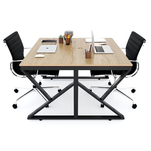 Mesa de Estilo Moderno y Minimalista para 2 Personas, 120x120cm, Madera Contrachapada con Patas de Hierro - Product Image 3