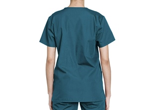 ชุดยูนิฟอร์มพยาบาลหญิงคุณภาพพรีเมียม ดีไซน์ทันสมัย ผลิตจากผ้าทอ 72% โพลีเอสเตอร์ 21% เรยอน 7% สแปนเด็กซ์ - Product Image 4