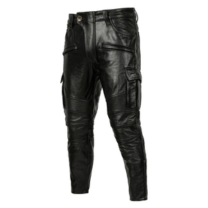 Pantalons de moto en cuir pour homme, nouvelle arrivée, hiver, manches longues, personnalisables, cuir véritable de haute qualité, vente en gros - Product Image 1