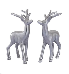 Par de estatuas de ciervos de Metal de aluminio, adorno de animales, decoración del hogar, figuritas para sala de estar, esculturas de renos - Product Image 2
