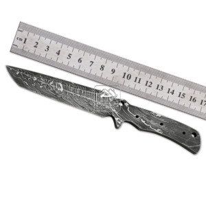 Cuchillo de bolsillo Bushcraft de acero de Damasco de 192 capas hecho a mano, hoja de 25mm, gota de lluvia EDC para exteriores, Diseño de escalera de giro Tang completo OEM - Product Image 5
