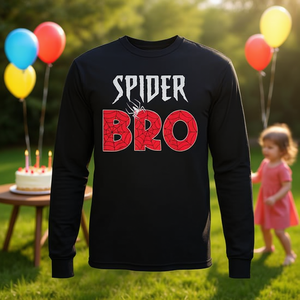 T-shirt familial à manches longues avec motif araignée pour anniversaire, produit promotionnel assorti - Product Image 3