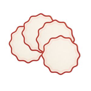 Sets de table en lin de luxe classiques avec broderie fine, décoration d'intérieur haut de gamme, emballés en carton - Product Image 2