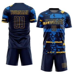 Maillot de football personnalisé sublimé pour homme, uniforme d'équipe 100 % polyester respirant, manches courtes, col rond, coupe athlétique toutes saisons - Product Image 1