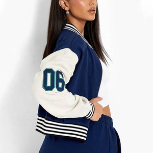 Marca nueva gran oferta al por mayor personalizado transpirable sólido gimnasio desgaste bordado chaqueta de béisbol conjuntos entrenamiento bombardero chándales - Product Image 6