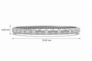 Bracelet pour femme en diamant rond taille brillant - Product Image 2