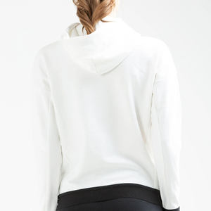 เสื้อฮู้ดคอเต่าซิปหน้าสำหรับผู้หญิงและผู้ชาย รุ่นใหม่สำหรับฤดูหนาว ผ้าฝ้าย 100% ระบายอากาศได้ดีและกันยับ แขนเสื้อแบบไหล่ตก ความยาวสั้น - Product Image 3