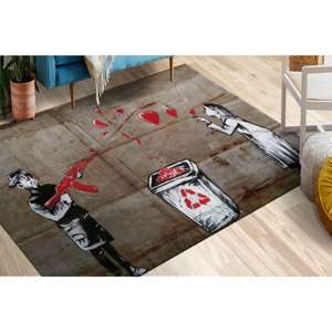 Tapis imprimé - Design unique pour salon, salle de bain, entrée, tapis doux non tissé - Product Image 1