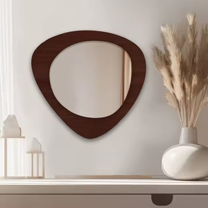 Azora Industries Factory Direct Sale Modern Design Oval Shaped <b>Wooden</b> Wall <b>Mirror</b> - Product Image 1
