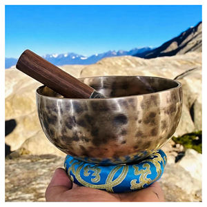 Cuencos Cantores Pulidos Personalizados, Tono Profundo, Tibetanos, Hechos a Mano, de Metal, para Meditación, Yoga, Sanación, Terapia de Sonido, Ecológicos, Antiestrés - Product Image 1