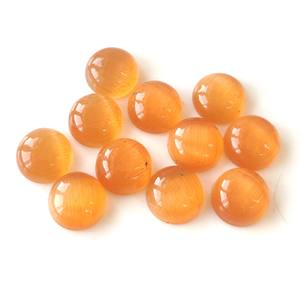 Haute qualité 2mm-50mm pêche pierre de lune verre synthétique Cabochon rond dos plat pierre précieuse en vrac pour la fabrication de bijoux - Product Image 1