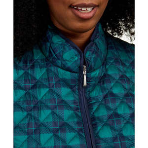 เสื้อกั๊กพัฟเฟอร์พิมพ์ลายลำลองสำหรับผู้หญิงไซส์ใหญ่ แบรนด์ Karen Scott สีกรมท่า ไซส์ 1X สำหรับฤดูใบไม้ร่วง - Product Image 2