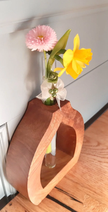 Jarrón Decorativo Rústico de Madera Maciza, Maceta de Madera Hecha a Mano para Decoración de Mesa de Sala de Estar Estilo Rústico - Product Image 4