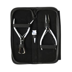 Mini Hair Extension Tools <b>Set</b> Microbead <b>Pliers</b> Micro Ring Remover <b>Pliers</b> & Hair Finger Separator Ring for Salon Installation - Product Image 1