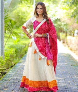 Georgette-ropa de fiesta para mujer, atuendo para fiesta y boda, elegante, Dupatta - Product Image 1