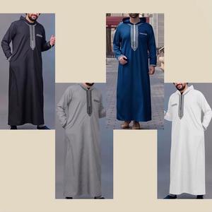 Kurta Designs Multicolor Árabe Hombres Thobe Jubba Diseño Envío en línea Ropa islámica Musulmán Juba Vestido Jalabiya Thobe para niño - Product Image 3
