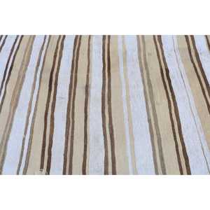 พรมวินเทจขนาด 6.5x9.3 ฟุต สีน้ำตาลลายดอกไม้ พรมขนสัตว์ตุรกี - Product Image 5