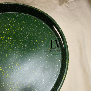 Bandeja de servicio redonda de bambú hilado Natural de nuevo diseño, bandejas de almacenamiento de boda de Vietnam hechas a mano al por mayor - Product Image 3