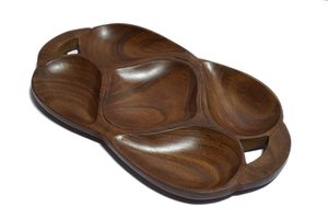 Bandeja de servicio de ratán ecológica de moda, madera Natural redonda personalizada para restaurantes de Hotel en casa, forma de uso - Product Image 3