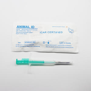 Micro-puce d'identification animale imperméable 134,2 KHz FDX-B, injectable, pour la gestion du bétail/des animaux de compagnie - Product Image 1