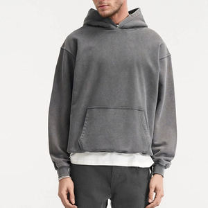 Sudaderas con Capucha de Secado Rápido, Transpirables, Lavadas al Ácido, Lisas, con Bolsillo, Impresión Personalizada, 100% Algodón, Logotipo de Alta Calidad, para Hombre, 2 Piezas - Product Image 3