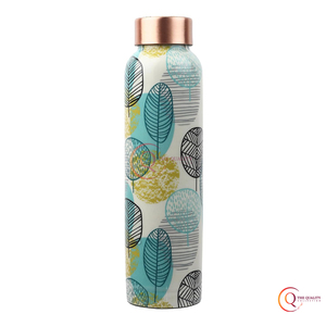 Vente en gros 100% bouteille en métal pur cuivre conception Unique double paroi ayurvédique prestation de santé étanche bouteille d'eau sans joint - Product Image 1