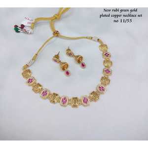ชุดสร้อยคอพร้อมต่างหูประดับเพทายเฮอริเทจ โพลกี้ ชุบแพลตตินั่ม 18K ทำจากทองเหลือง เหมาะสำหรับเจ้าสาว งานหมั้น งานแต่งงาน และงานเลี้ยง - Product Image 2