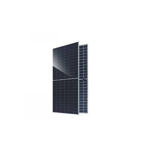 Paneles Solares Bifaciales en Oferta, Panel Solar de Doble Vidrio de 550 Vatios, 144 Celdas, 10 Barras Colectoras para Granja Solar - Product Image 2