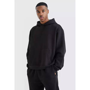 Conjunto Deportivo de Dos Piezas Unisex Oversize con Lavado Ácido, Ecológico, al por Mayor, con Logotipo Personalizado, Sudadera Lisa, Chándal Vintage de Invierno Tallas Grandes - Product Image 3