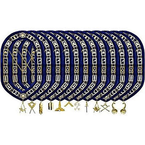 Delantales Masónicos Personalizados Unisex del Rito Francés MB Maestro Masón Bordados - Product Image 2