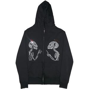 Strass Zip up Hoodies Manches Longues Manteau Homme Hoodies Sweat Veste Streetwear - Product Image 1