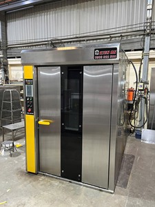 Buen precio Horno para hornear pan 32 bandejas con carro 1400kg Peso Horno rotativo Hornos eléctricos Kien An Vietnam Fabricante - Product Image 4