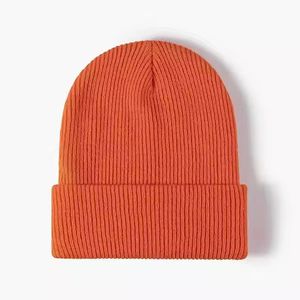 Bonnet tricoté uni pour homme et femme, chaud pour l'automne et l'hiver - Product Image 5