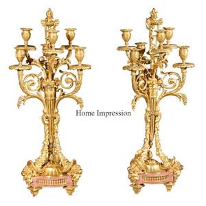 Candelabro de 3 brazos con diseño de flor de Rosa fundida de aluminio, candelabro de centro de mesa de boda de arte creativo moderno de alta calidad - Product Image 6