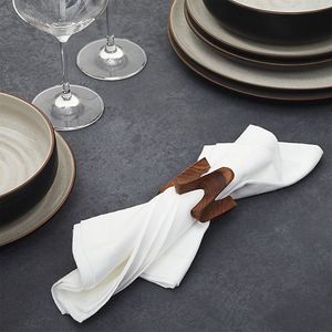 Simple minimalist wooden napkin ring design for modern dining room setup providing rustic yet elegant look - Product Image 2