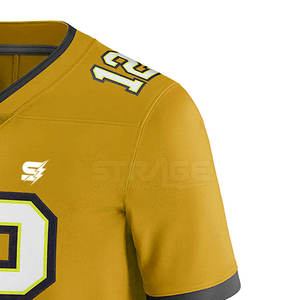 Maillot de football américain personnalisé pour adulte avec nom d'équipe, manches courtes, design respirant, taille et logo personnalisables - Product Image 4